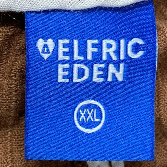 Aelfric Eden Retro Skater Corduroy Pant Mens XXL Brown Elastic Waist Pockets - Picture 11 of 13